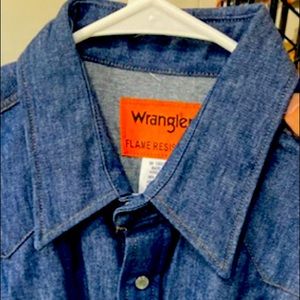 Mens FR denim work shirt- plus sizes